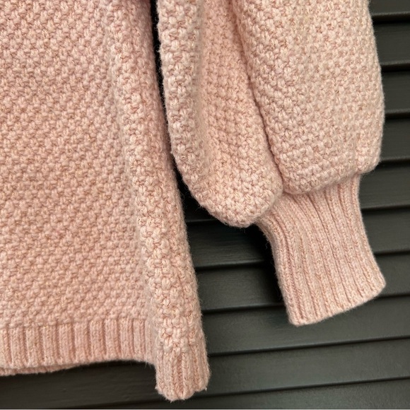 Janie and Jack Textured Wool Blend Sweater, Pink Cable Knit, Size 18-24 Months - Picture 10 of 11
